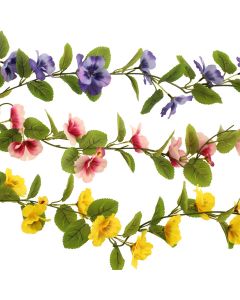 Artificial Pansy Garlands - 5ft Long, 3 Colours